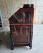 Antique style vintage secretaire in briar with ebonized decorations