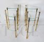 Modular design coffee table in glass and brass