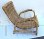 Bamboo armchair and stool set, 1960s