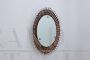 Rima design mirror in rattan and wicker, Italy 1950s