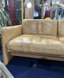 Simon Gavina two-seater sofa in beige leather