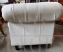 Chesterfield sofa in white leather