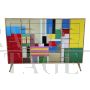 Dresser covered in multicolored Murano glass with 4 drawers