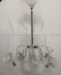 Vintage chandelier attributed to Seguso with 5 bell-shaped lights, 1960s