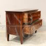 Antique Italian chest of drawers from the 18th century, Directoire period in walnut