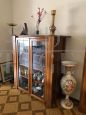 70's solid walnut display cabinet