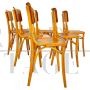 Set of 6 1950s bent beech bistro chairs