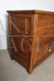 Antique bread holder sideboard in chestnut, Italy late 19th century