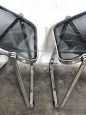 Pair of black Plona armchairs by Giancarlo Piretti for Anonima Castelli