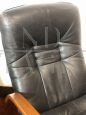 Pair of Exclusive armchairs by Westnofa in black leather, 1970s