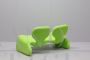 Complete Djinn lounge set by Olivier Mourgue for Airborne in green fabric