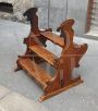 Antique 19th century walnut stepladder