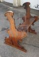 Antique 19th century walnut stepladder