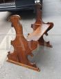 Antique 19th century walnut stepladder