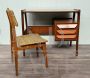 Vittorio Dassi style desk and chair set in mahogany and teak 