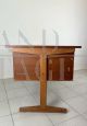 Vintage Italian desk in dark maple and teak wood