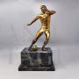 Bronze footballer sculpture, Italy 1920s - 1930s