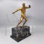 Bronze footballer sculpture, Italy 1920s - 1930s