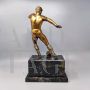 Bronze footballer sculpture, Italy 1920s - 1930s