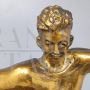 Bronze footballer sculpture, Italy 1920s - 1930s