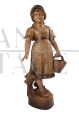 Goldscheider sculpture of a girl in terracotta