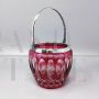 Red crystal ice bucket, Italy 1960s