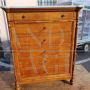 Antique Louis Philippe era small tallboy dresser with marble top