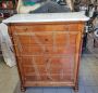 Antique Louis Philippe era small tallboy dresser with marble top