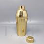 Shaker with ice bucket in golden aluminum, Italy 1960s