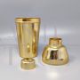 Shaker with ice bucket in golden aluminum, Italy 1960s