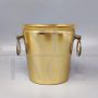 Shaker with ice bucket in golden aluminum, Italy 1960s