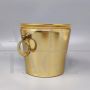 Shaker with ice bucket in golden aluminum, Italy 1960s