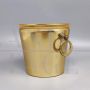 Shaker with ice bucket in golden aluminum, Italy 1960s