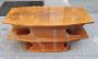 Vintage convertible coffee table with bottle holder mechanism