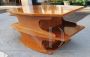 Vintage convertible coffee table with bottle holder mechanism