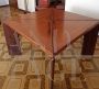 Extendable square table in solid walnut + 4 leather chairs, Italy 1970s