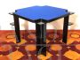 Game table by Cini & Nils with blue cloth top, 1970s 