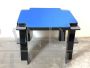 Game table by Cini & Nils with blue cloth top, 1970s