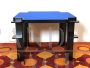 Game table by Cini & Nils with blue cloth top, 1970s