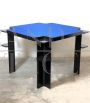 Game table by Cini & Nils with blue cloth top, 1970s