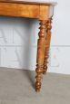 Large rustic antique Louis Philippe table with turned legs