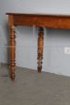 Large rustic antique Louis Philippe table with turned legs