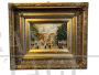 Turri - Painting of an Italian city, oil on panel from the 20th century