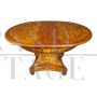 Antique style round table with extension - 20th century