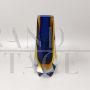 Design vase by Mandruzzato in blue Murano glass, Italy 1960s