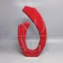 Space Age vase designed by Pietro Arosio in red ceramic, Italy 1970s