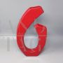 Space Age vase designed by Pietro Arosio in red ceramic, Italy 1970s