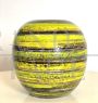 Lupi design vase in yellow and black ceramic, Italy 1960s