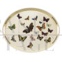 Oval metal tray by Piero Fornasetti with butterflies, Italy 1970s