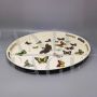 Oval metal tray by Piero Fornasetti with butterflies, Italy 1970s